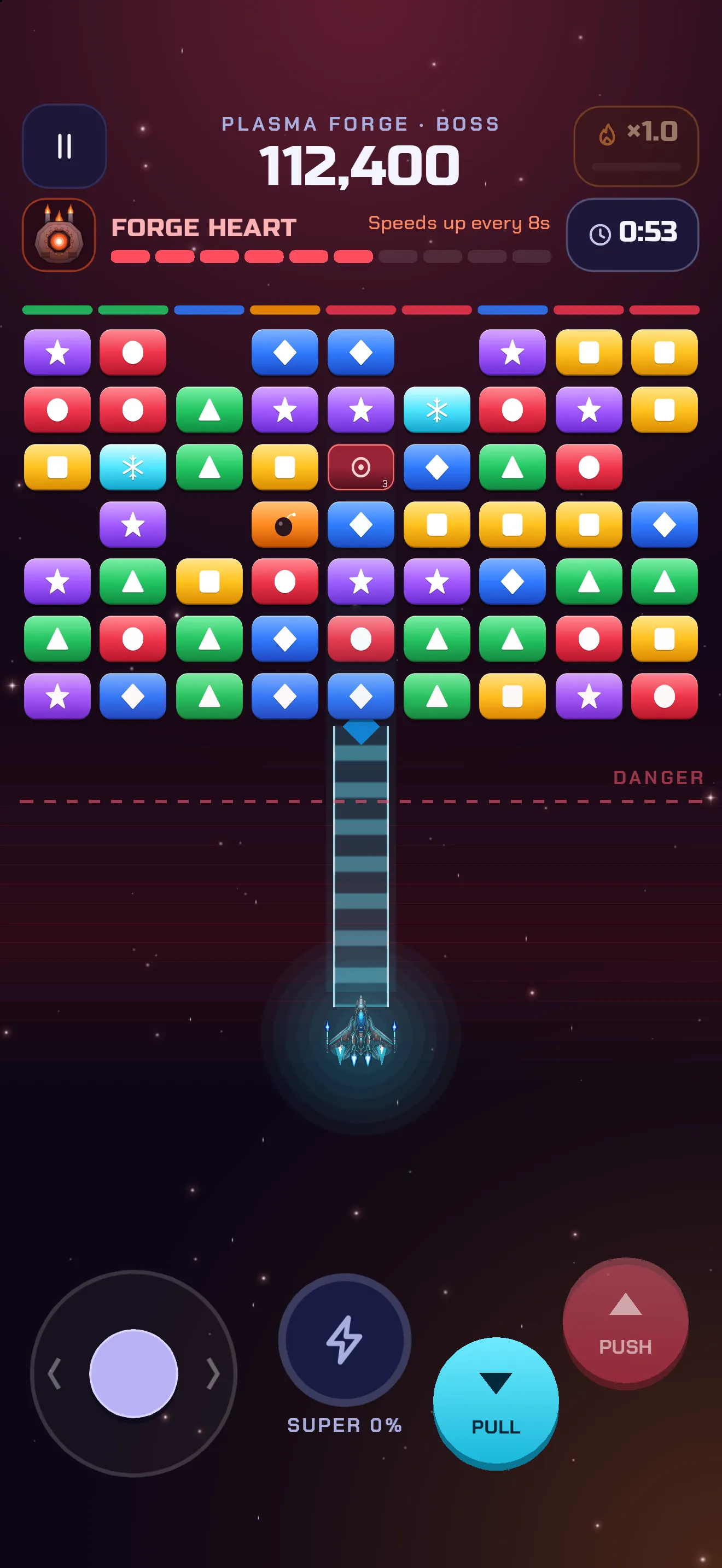 A boss fight at the end of a sector